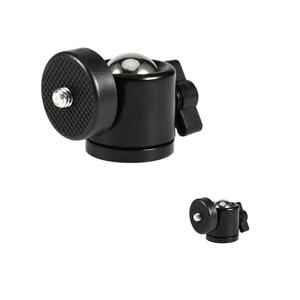 Support de trépied pour appareil photo avec vis de fixation 1/4 3/8, rotatif à 360°, pour appareils photo <span class=keywords><strong>Sony</strong></span> et Canon DSLR - Mini rotule et adaptateur de fixation flash - Product Image 6