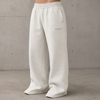 Fabricant de vêtements streetwear surdimensionnés pour hommes, ensemble survêtement à capuche zippé en molleton bouclette, pantalon de survêtement à jambe large, OEM ODM personnalisé