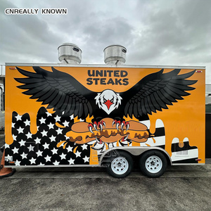 Remolque de Comida Móvil para Exteriores, Carrito de Helados y Hot Dogs de Fibra de Vidrio y Acero Inoxidable, Camión de Comida para Catering - Product Image 3