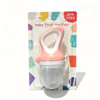 Engelse kaartverpakte baby-bijt-speeltjes fruit- en groente-vormige voedselveilige mesh zak PP speenring fles met medium stroom