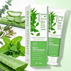 Crème blanchissante <span class=keywords><strong>anti</strong></span>-<span class=keywords><strong>mites</strong></span> à l'aloe vera et à la menthe, 100g, soins bucco-dentaires naturels, vente exclusive transfrontalière personnalisée OEM - Product Image 2