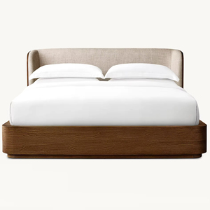 Cama Moderna con Plataforma de Madera Maciza, Tamaño <span class=keywords><strong>King</strong></span>, con Almacenamiento y Tapicería Ecológica, Diseño que Ahorra Espacio para Dormitorio o Sala de Estar - Product Image 2