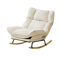 Fauteuil à bascule moderne et populaire, en tissu rembourré, extra-large, avec dossier haut réglable, multifonction, en promotion
