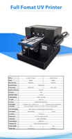 A3 Ukuran UVV Printer DTF Mengkilap UV Pernis Printer PET Film Stiker Transfer Panas Mesin Cetak 6 Warna CMYKWV Printer Datar
