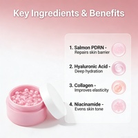 Nouvelle arrivée Crème hydratante réparatrice pour le visage blanchissante coréenne Beauté ADN de saumon PDRN Capsule de collagène rose