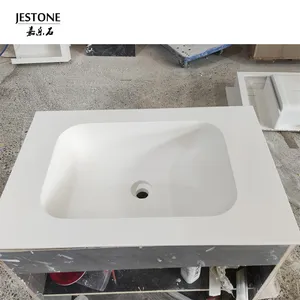 Corner Shelf Made of Corian Solid Surface Vanity Sink Corner Tray in Strom  Granite Color Bathroom Shampoo Holder 