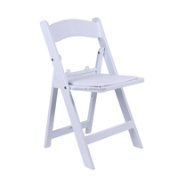 Chaise pliante rembourrée Wimbledon portable pour enfants et bébés, blanche, bleue, rose, vente en gros pour événements, fêtes, pique-niques, chaises pliantes en résine