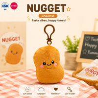 Porte-clés en peluche personnalisé OEM/ODM, porte-clés anime, pendentif mascotte doux, breloque de sac hamburger mignonne personnalisée, haute qualité