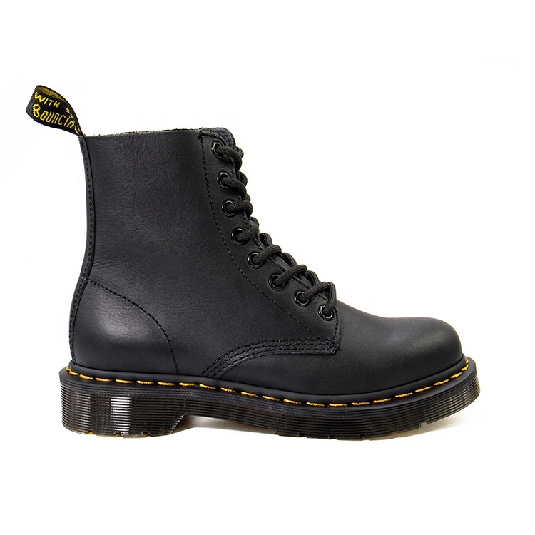 Meilleure vente 100% en cuir véritable lacets bottes martin dames goodyear chaussures