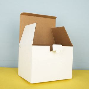 박스 인쇄 맞춤형 전자 상거래 폴드 가발 박스 로고 크래프트 메일링 소 골판지 포장 박스 - Product Image 3