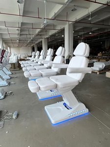 เตียงนวดไฟฟ้าทันสมัยพร้อมมอเตอร์ 4 ตัว หุ้มหนัง PU มีพนักพิงศีรษะในตัว เฟอร์นิเจอร์สำหรับร้านเสริมสวยเชิงพาณิชย์ - Product Image 5