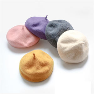 Chapeau béret en laine pour enfants, vente en gros, 100% - Product Image 1