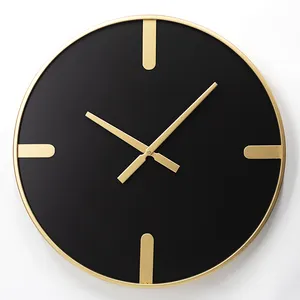 유럽 스타일 미니멀리스트 빈티지 금속 및 나무 벽 시계 연구 인테리어 장식