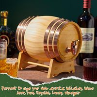 Baril de chêne avec support Baril de whisky en bois Distributeur de whisky de bière vintage Barils de fabrication de vin pour la décoration d'affichage de table à la maison
