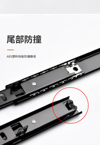 Modern Detachable Two-section Track-mounted <b>Computer</b> Desk <b>Accessory</b> Keyboard Tray Sliding Rail Earrest Bottom Track for Kitchen - Product Image 4