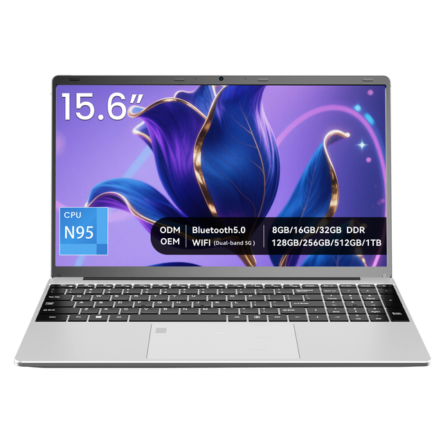 Factory Wholesale New 15.6" Intel N95 Quad Core 1.7GHz Laptop 16GB RAM 512GB SSD Windows 11 Business Full HD 60Hz IPS English