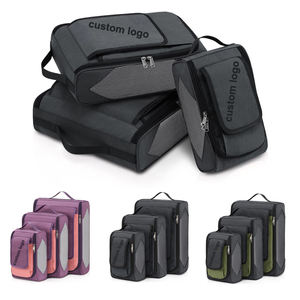 <span class=keywords><strong>Maleta</strong></span> de negocios Unisex de alta calidad, organizador de <span class=keywords><strong>ropa</strong></span>, cubos de embalaje de viaje, bolsa de almacenamiento, 3 juegos con cremallera de doble deslizamiento - Product Image 1