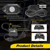Kit de 4 éclairages LED néon pour voiture Nova Auto App et télécommande sans fil, 12V RGB LED multicolores