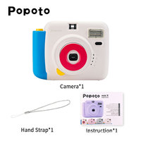 Appareil photo instantané POPOTO, une marque nationale, utilise du film jetable et du papier photo, et présente un format couleur rétro et portable.