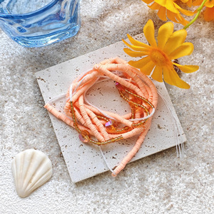 Chaîne de taille bohème pour femme, grande taille, pour la perte de poids, avec perles de taille en coton et argile douce, motif cœur en cristal, bijoux de plage, cadeau d'été - Product Image 3