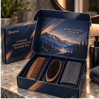 Boîte d'expédition personnalisée brillante pour kit de toilettage, en carton avec insert en papier métallisé cuivre, pour emballage d'abonnement e-commerce