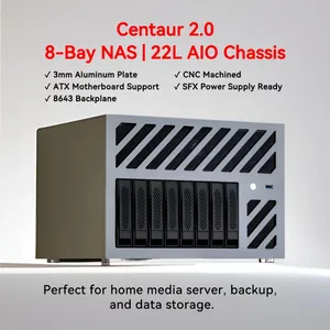 Gabinete NAS de 8 Baias com Hot Swap, Suporta Placas-Mãe ATX, <span class=keywords><strong>MATX</strong></span>, ITX, Fonte SFX e 7 Slots PCIe - Product Image 1