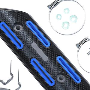 Protezione termica Premium blu per moto marmitta nuova copertura in plastica per ricambi Premium - Product Image 1