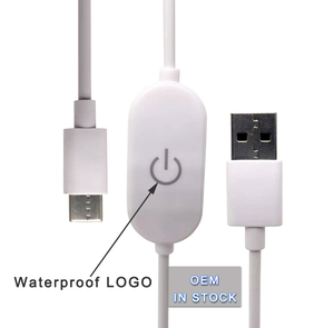 Cable USB de PVC con Interruptor, Macho a Hembra, para Lámpara de Escritorio LED Blanco Frío con <span class=keywords><strong>Atenuador</strong></span> en el Cable USB - Product Image 5
