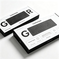 Custom Logo Monochrome Studio Keyboard Box Black White Precision Typing PBT Keycaps Tactile Switch Wired USB-C Rigid Packaging