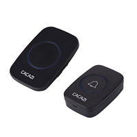 Sonnette sans fil étanche CACAZI A10, portée 300m, sonnette de porte intelligente pour la maison, 1 sonnette + 1 récepteur