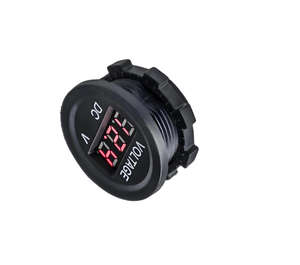 Voltmètre numérique LED étanche et ignifuge, certifié CE/FCC, design populaire, 12V-24V DC, pour voiture, bateau, marine - Product Image 1