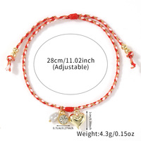 Go2boho Handgemaakte 5 Stuks Gevlochten Verstelbare Vergulde Hart Charme Strass Sieraden Armband Set Valentijnsdag Cadeau Voor Vrouwen