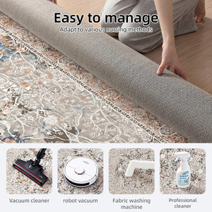 Alfombra Persa Vintage Idan de Poliéster, Lavable a Máquina, para Sala de Estar o Dormitorio, Aislante Acústico, de Felpa Suave - Product Image 4
