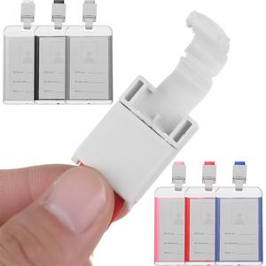 Porte-carte d'identité vertical en acrylique de luxe durable, étui transparent pour carte de visite avec lanières, fournitures de bureau pour entreprise - Product Image 5