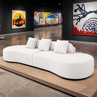 Modernes Internet-Promi-Sofa-Set, Wohnzimmermöbel, geschwungenes Halbkreis-Sofa, umweltfreundlich, modular, für Villen geeignet, vakuumverpackt