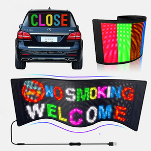 <span class=keywords><strong>Buon</strong></span> <span class=keywords><strong>natale</strong></span> App controllo finestrino posteriore auto segno <span class=keywords><strong>di</strong></span> Display a Led Bluetooth flessibile Display a Led per auto pannello a matrice Led adesivo per auto - Product Image 1