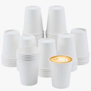 Custom Print Biodegradable Eco-Friendly Cardboard Paper Coffee <b>Cups</b> <b>Disposable</b> Coffee Paper <b>Cup</b> Lid Single Wall Bubble Tea Hot - Product Image 1