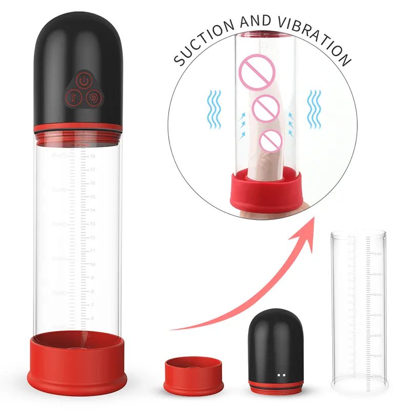 Precio DE LA INDUSTRIA Agrandar el pene Vacío Productos sexuales Succión de aire eléctrica y vibración Max Man Extender Hombre Pene masculino Dispositivo Bob