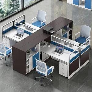 Meja kustom untuk meja kantor furnitur komersial Modern Bisnis