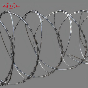 Fil barbelé galvanisé en acier inoxydable à lames croisées, anti-escalade - Product Image 2