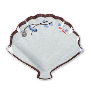 Juego de Platos de Melamina Irregulares con Estampado Floral para Uso en Hoteles y Fiestas - Product Image 4