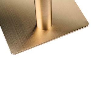 Double Pedestal Stainless Steel Stone <b>Top</b> Modern Black <b>Rose</b> Gold Heavy Duty Metal 6 Seater Restaurant Dining Table Base - Product Image 5