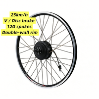 Kit de conversion de vélo électrique 20 24 26 27,5 28 29 pouces 700C, 48V 250W, kit de roue moteur avant arrière pour vélo électrique, kit de vélo électrique