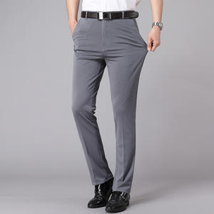 Pantalon de Costume et Décontracté pour Homme, Léger, Très Élastique et Extensible, Coupe Droite Ajustée, Couleur Unie pour Bureau Formel - Product Image 6