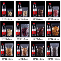 Sachets Doypack refermables transparents avec fermeture éclair pour snacks et emballages alimentaires en plastique