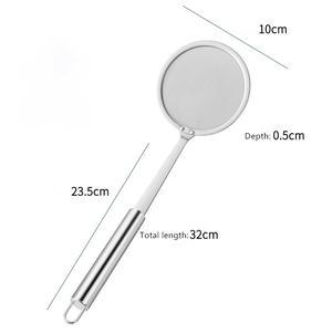 304 in acciaio inox cucina strumenti di filtraggio a maglia Fine Skimmer manico lungo setaccio olio fritta filtro residuo - Product Image 5