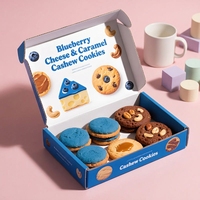 Boîtes rigides en carton ondulé avec logo personnalisé, recyclables, laminage mat, doublure en éponge, emballage alimentaire de qualité alimentaire pour boulangerie, pâtisserie, envoi postal
