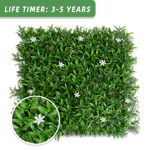 Panneau mural vertical de verdure artificielle 50x50cm, haie de buis pour aménagement paysager, mariage, café, jardin, hôtel, décoration intérieure et extérieure - Product Image 4