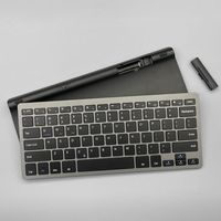 Nouveau clavier sans fil USB BT-001AU 60 % compact, touches ciseaux noires pour smartphone, PC de bureau, OEM, anglais, espagnol