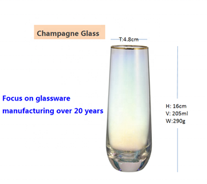 Flûtes à <span class=keywords><strong>champagne</strong></span> <span class=keywords><strong>en</strong></span> <span class=keywords><strong>cristal</strong></span> sans pied de couleur rose personnalisées Samyo pour mariage - Product Image 4